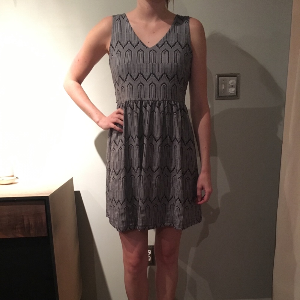 Black and white cocktail dress